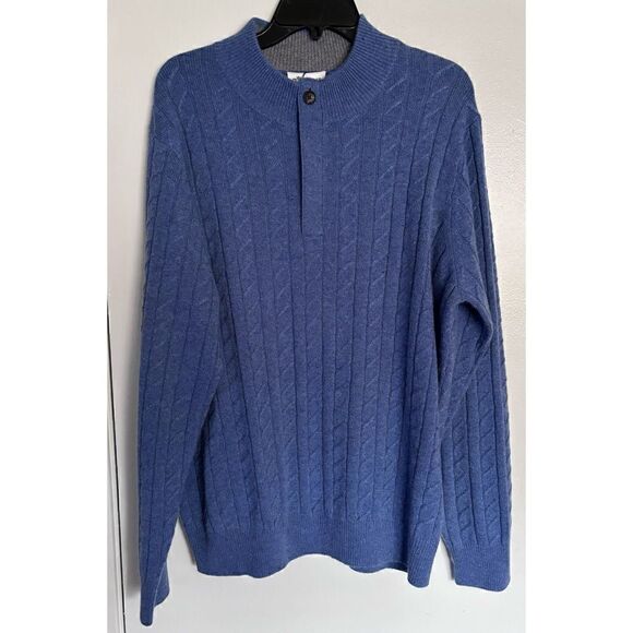 Peter Millar  Baby Wool / Cashmere Cable Quarter-Zip Sweater Size XL NWT - Picture 6 of 12